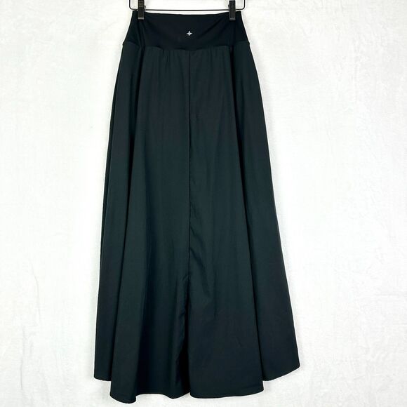 Halara Breezeful High Waisted Skirt Size XS NEW Black High Low Ruffle Flowy - Picture 4 of 7